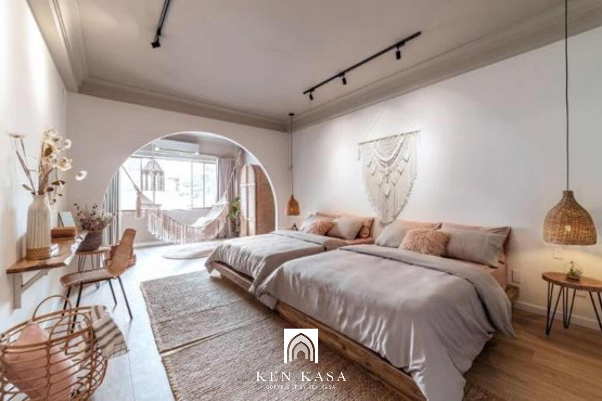 sử dụng màu trắng trong cách thiết kế phòng homestay đẹp